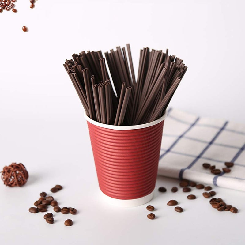 lasenersm 100 Pieces Two Holes Coffee Stirrer Straw 2-in-1 Disposable Plastic Coffee Stir Sticks Coffee Stirrer Straw for Coffee Bars Office Restaurants Home Indoor Outdoor - Image 5